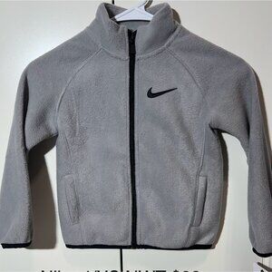 Nike fleece kids 4/XS NWT atmosphere gray zip up jacket coat